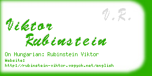 viktor rubinstein business card